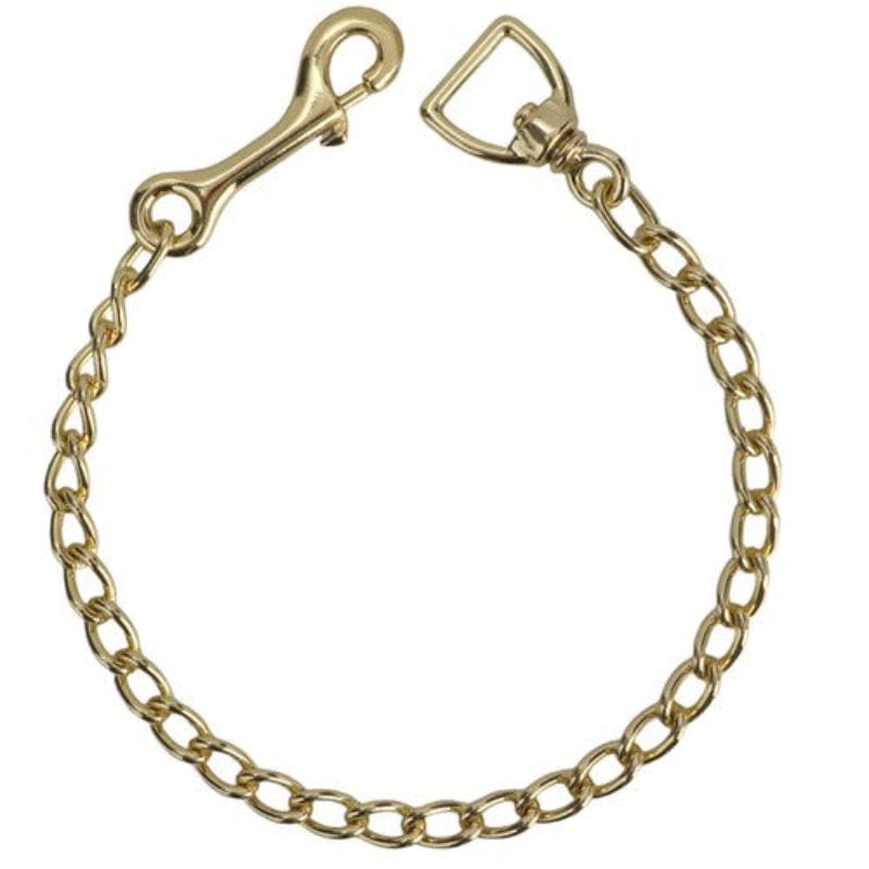 Gympie Saddleworld & Country Clothing Lead Ropes 46cm / Brass Heavy Duty Lead Chain