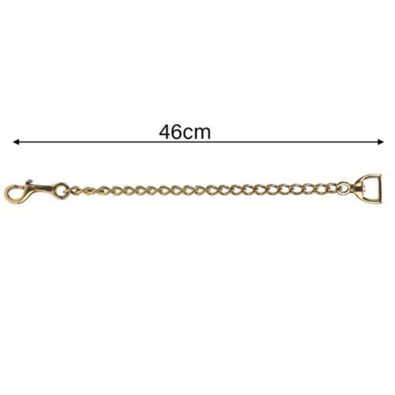 Gympie Saddleworld & Country Clothing Lead Ropes 46cm / Brass Heavy Duty Lead Chain