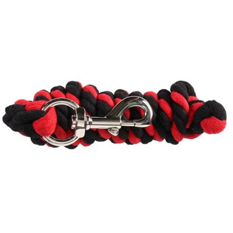Gympie Saddleworld & Country Clothing Lead Ropes Lead Rope RAN9000 7ft 2.13m Sml Snap Black Red