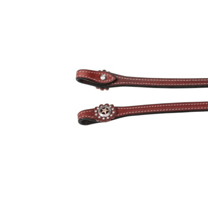 Gympie Saddleworld & Country Clothing Reins Chestnut Weaver Texas Star Collection Split Reins