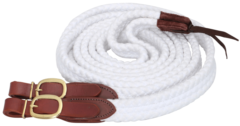 Gympie Saddleworld & Country Clothing Reins White Cottonfields Stockman Reins