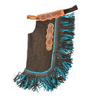 Gympie Saddleworld & Country Clothing Rodeo Equipment Large Chinks with Blue Fringe
