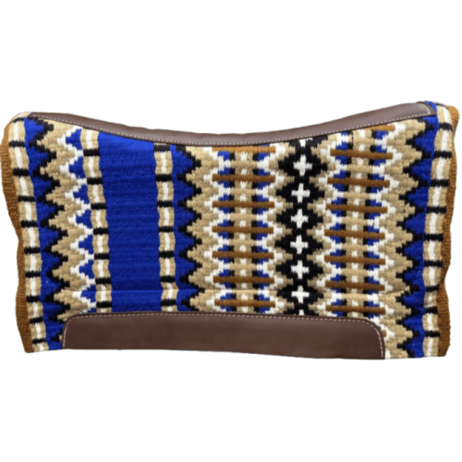 Gympie Saddleworld & Country Clothing Saddle Pads Western 32x34in / Blue/Brown/White Premium Woven Saddle Pad Wool