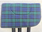 Gympie Saddleworld & Country Clothing Saddle Pads Western Green/Blue Check Handmade Wool Saddlecloth