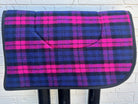 Gympie Saddleworld & Country Clothing Saddle Pads Western Pink/Purple Check Handmade Wool Saddlecloth