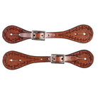 Gympie Saddleworld & Country Clothing Spurs Ladies / Chestnut Fort Worth Barbed Wire Spur Straps