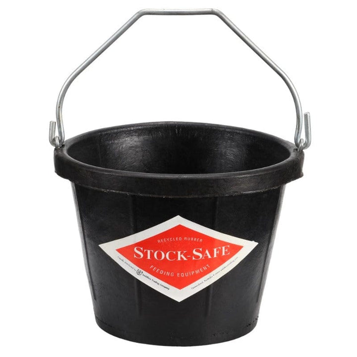 Gympie Saddleworld & Country Clothing Stable & Tack Room Accessories 10L Stock Safe Rubber Bucket Round