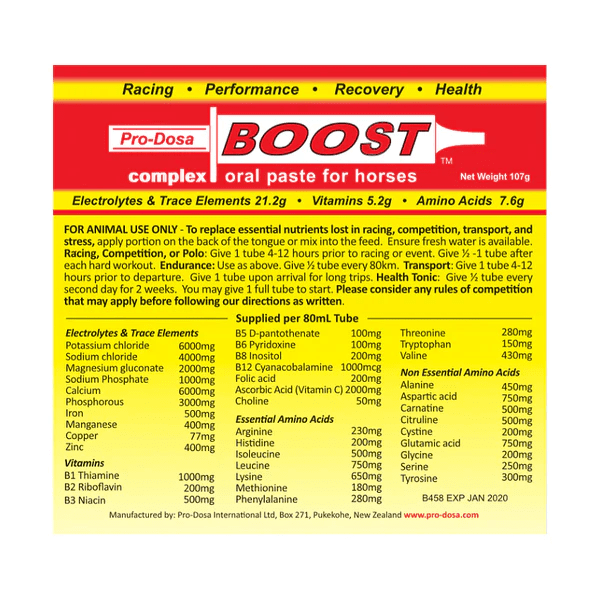 Gympie Saddleworld & Country Clothing Vet & Feed Pro- Dose Boost Paste 80gm