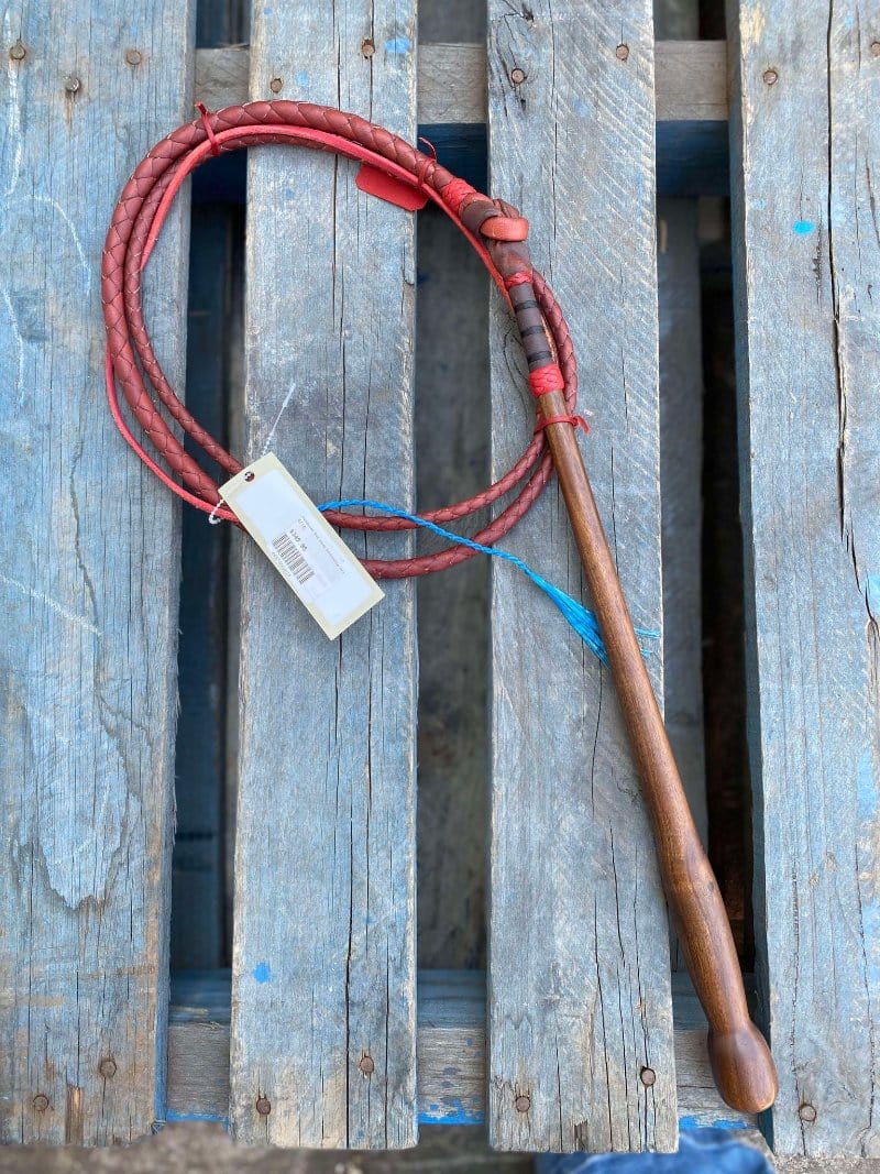 Gympie Saddleworld & Country Clothing Whips 4ft6 Handmade Red Hide Stockwhip 4ft6