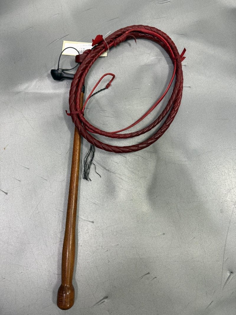 Gympie Saddleworld & Country Clothing Whips 5ft6 Handmade Red Hide Stockwhip 5ft6