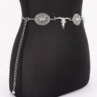 Gympie Saddleworld & Country Clothing Womens Belts Western Chain Belt Longhorn & Running Horses