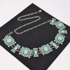 Gympie Saddleworld & Country Clothing Womens Belts Western Chain Belt Multi Metal with Turquoise