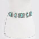 Gympie Saddleworld & Country Clothing Womens Belts Western Chain Belt Multi Metal with Turquoise