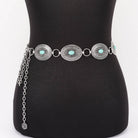 Gympie Saddleworld & Country Clothing Womens Belts Western Chain Belt Oval Concho Patterned