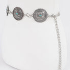 Gympie Saddleworld & Country Clothing Womens Belts Western Chain Belt Turquoise Stones