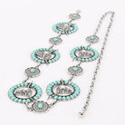 Gympie Saddleworld & Country Clothing Womens Belts Western Vintage Chain Belt with Longhorn Turquoise