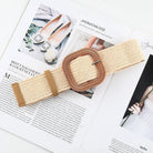 Gympie Saddleworld & Country Clothing Womens Belts White Woven Belt with Square Buckle