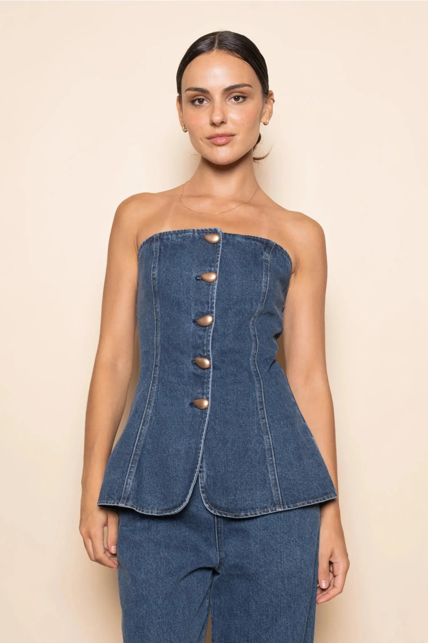 Gympie Saddleworld & Country Clothing Womens Shirts Strapless Top Womens Button Front