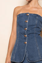 Gympie Saddleworld & Country Clothing Womens Shirts Strapless Top Womens Button Front