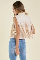 Gympie Saddleworld & Country Clothing Womens Shirts Suede Vest with Fringe