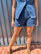Gympie Saddleworld & Country Clothing Womens Shorts- Skirts - Dresses Denim Shorts Womens Longline