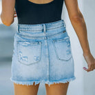 Gympie Saddleworld & Country Clothing Womens Shorts- Skirts - Dresses Mini Skirt Womens Distressed Raw Hem