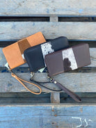 Gympie Saddleworld Handbags & Wallets Cowhide Wristlet Wallet (TANNER)