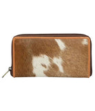 Gympie Saddleworld Handbags & Wallets Tan Leather Wallet with Cowhide