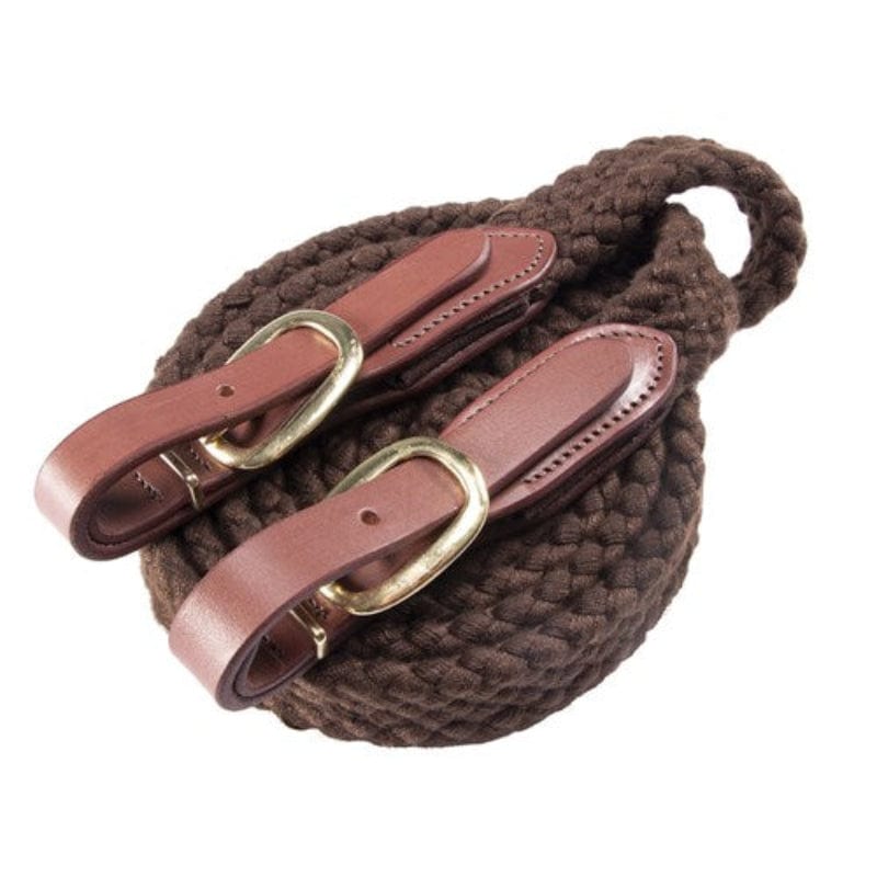 Gympie Saddleworld Reins Brown COTTONFIELDS ROPING REIN (WES3080)