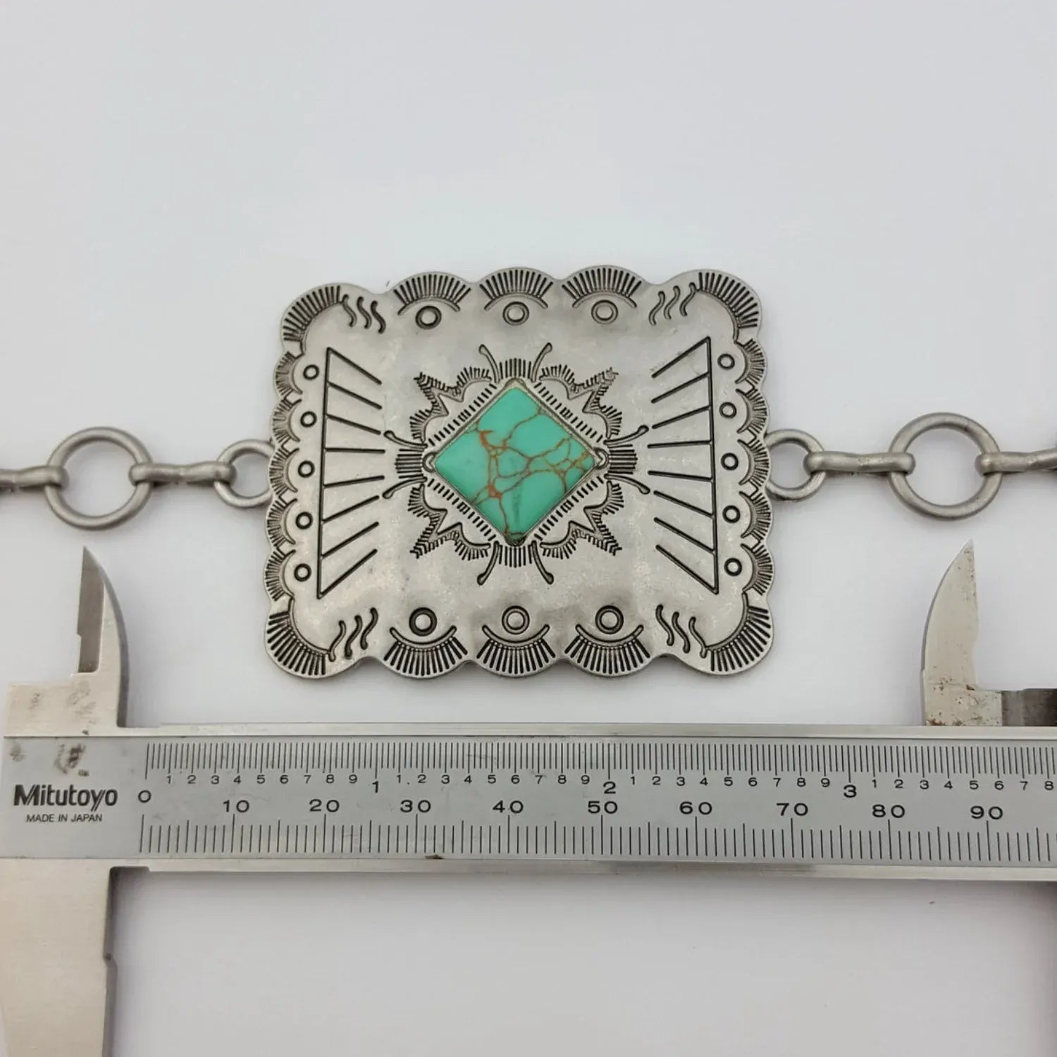 Gympie Saddleworld Womens Belts Silver Western Belt Rectangular Concho