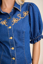 Gympie Saddleworld Womens Shirts Western Shirt Womens Retro Embroidered