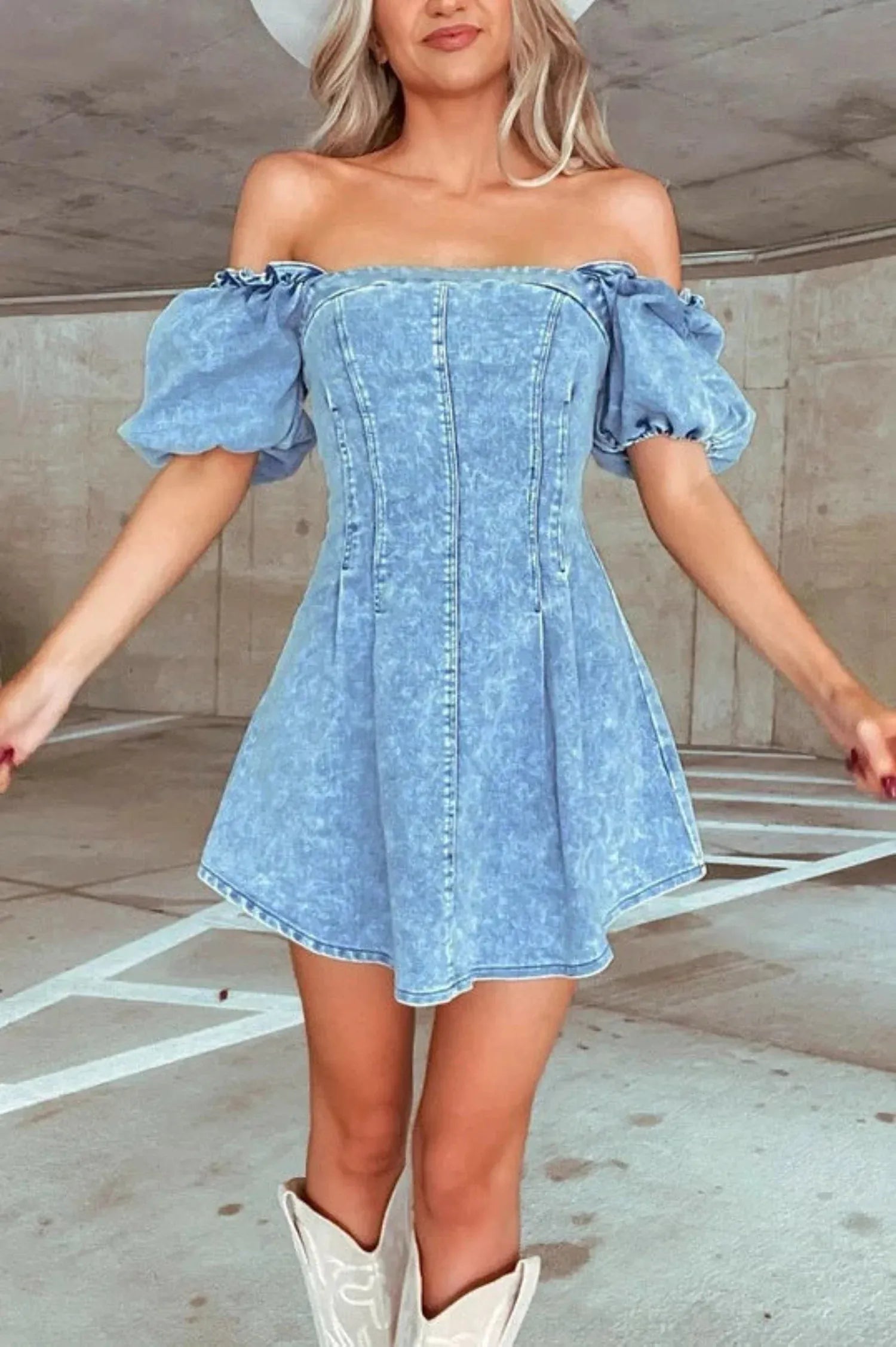 Gympie Saddleworld Womens Shorts- Skirts - Dresses Denim Dress Womens Slim Fit