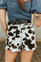 Gympie Saddleworld Womens Shorts- Skirts - Dresses Western Shorts Womens Cowhide High Rise