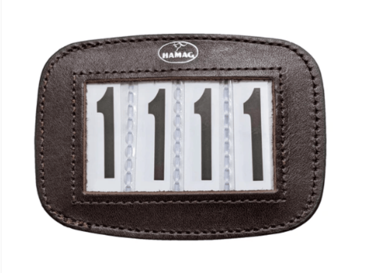 Hamag Bridle Accessories 4 Digit / Brown Bridle Number Hamag Leather 4 Digit