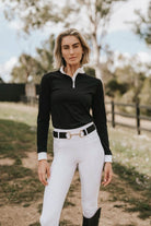 Hampton and Harlow Equestrian Womens Riding Tops & Jackets XS / Black Womens HH Equestrian Airflow Show Shirt