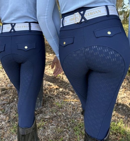 Hampton and Harlow Womens Jodhpurs - Breeches 2XS / Navy Hampton & Harlow Equestrian Tights Womens