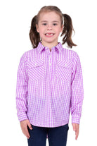 Hard Slog Kids Shirts 02 / Lavender Hard Slog Shirt Girls Ayla Half Button