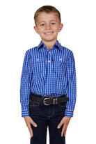 Hard Slog Kids Shirts 02 / Royal Hard Slog Shirt Boys Tad Half Button