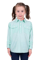 Hard Slog Kids Shirts 02 / Teal Hard Slog Shirt Girls Lize Half Button