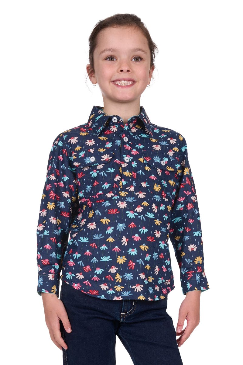 Hard Slog Kids Shirts 04 / Navy Hard Slog Shirt Kids Tori 1/2 Button