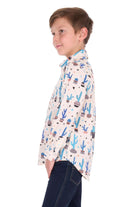 Hard Slog Kids Shirts Hard Slog Shirt Boys Rocky Half Button