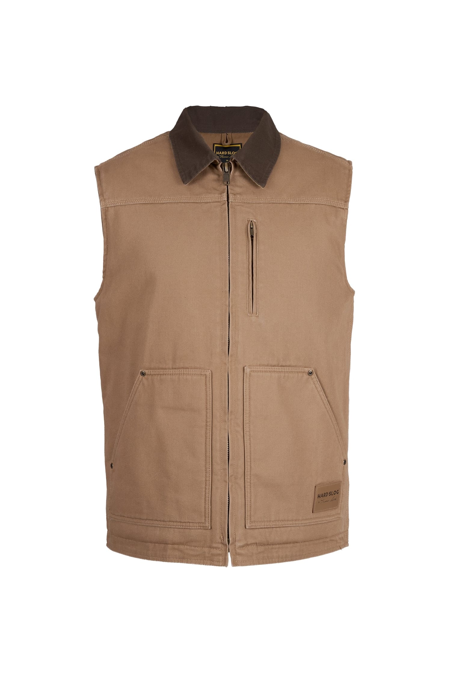 Hard Slog Mens Jumpers- Jackets - Vests XS / Mushroom Hard Slog Vest Mens Canvas