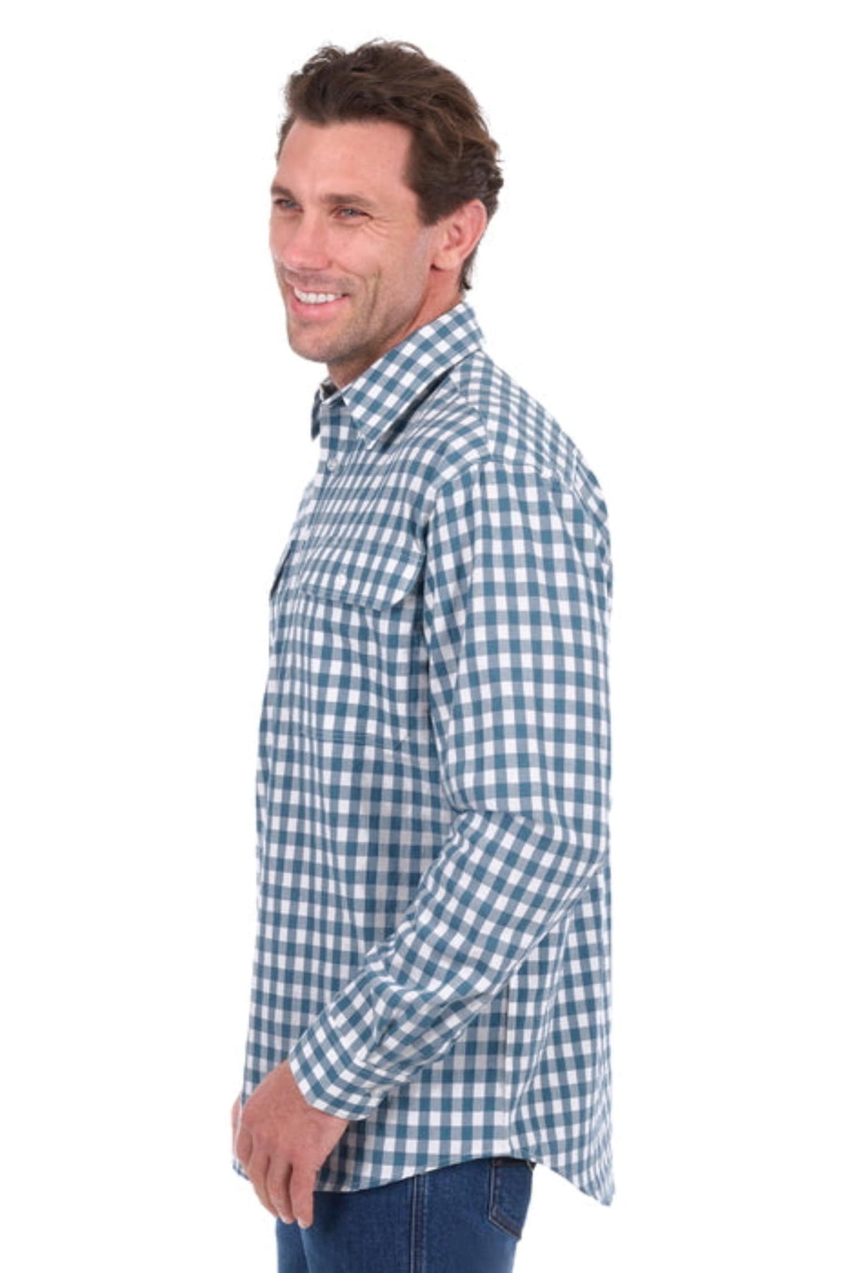 Hard Slog Mens Shirts Hard Slog Shirt Mens River Half Button