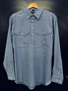 Hard Slog Mens Shirts M / Blue Hard Slog Shirt Mens Jackson Half Button
