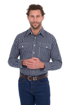Hard Slog Mens Shirts M / Navy/White Hard Slog Shirt Mens Alex