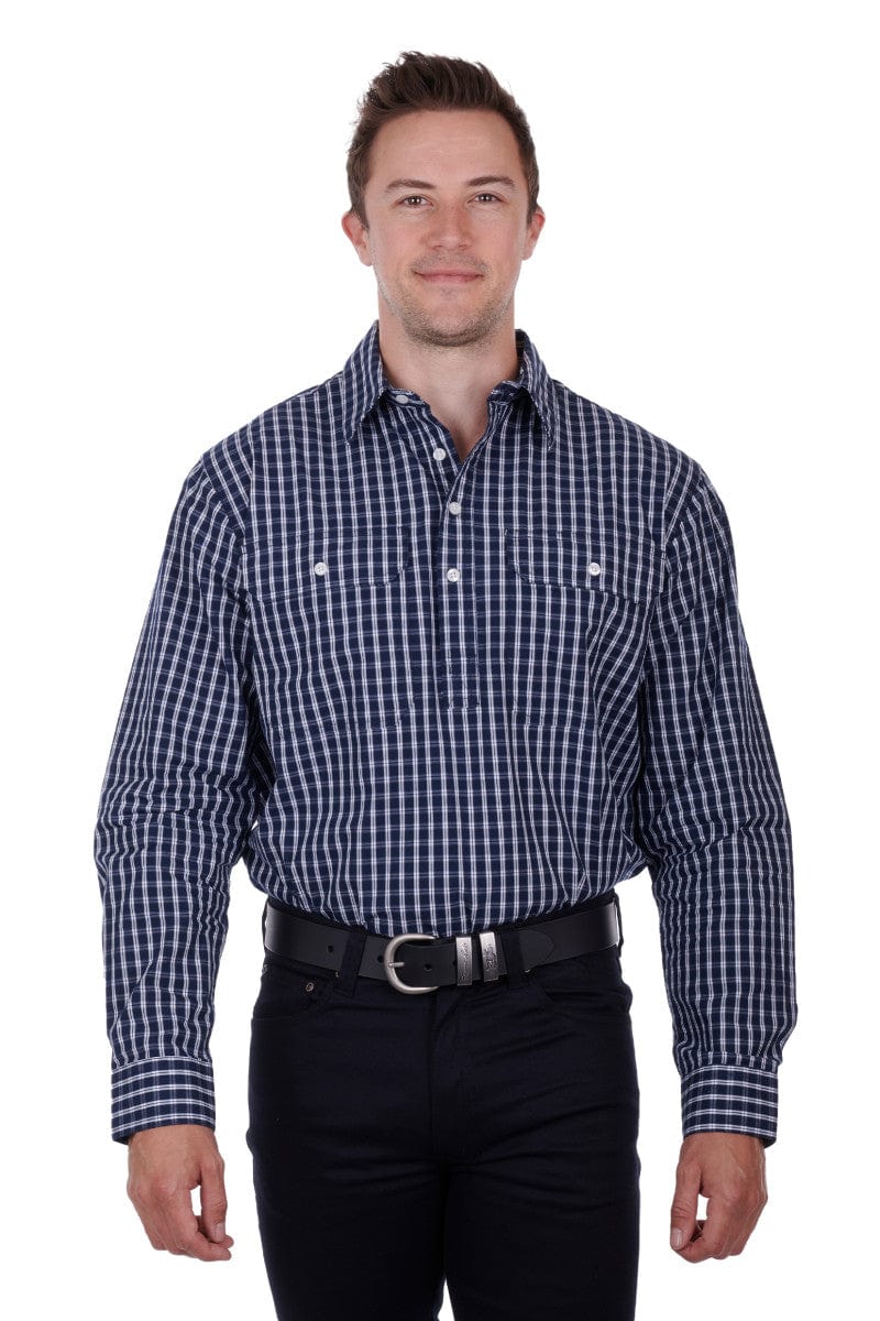 Hard Slog Mens Shirts XS / Navy Hard Slog Shirt Mens Alon (H3S1101180)