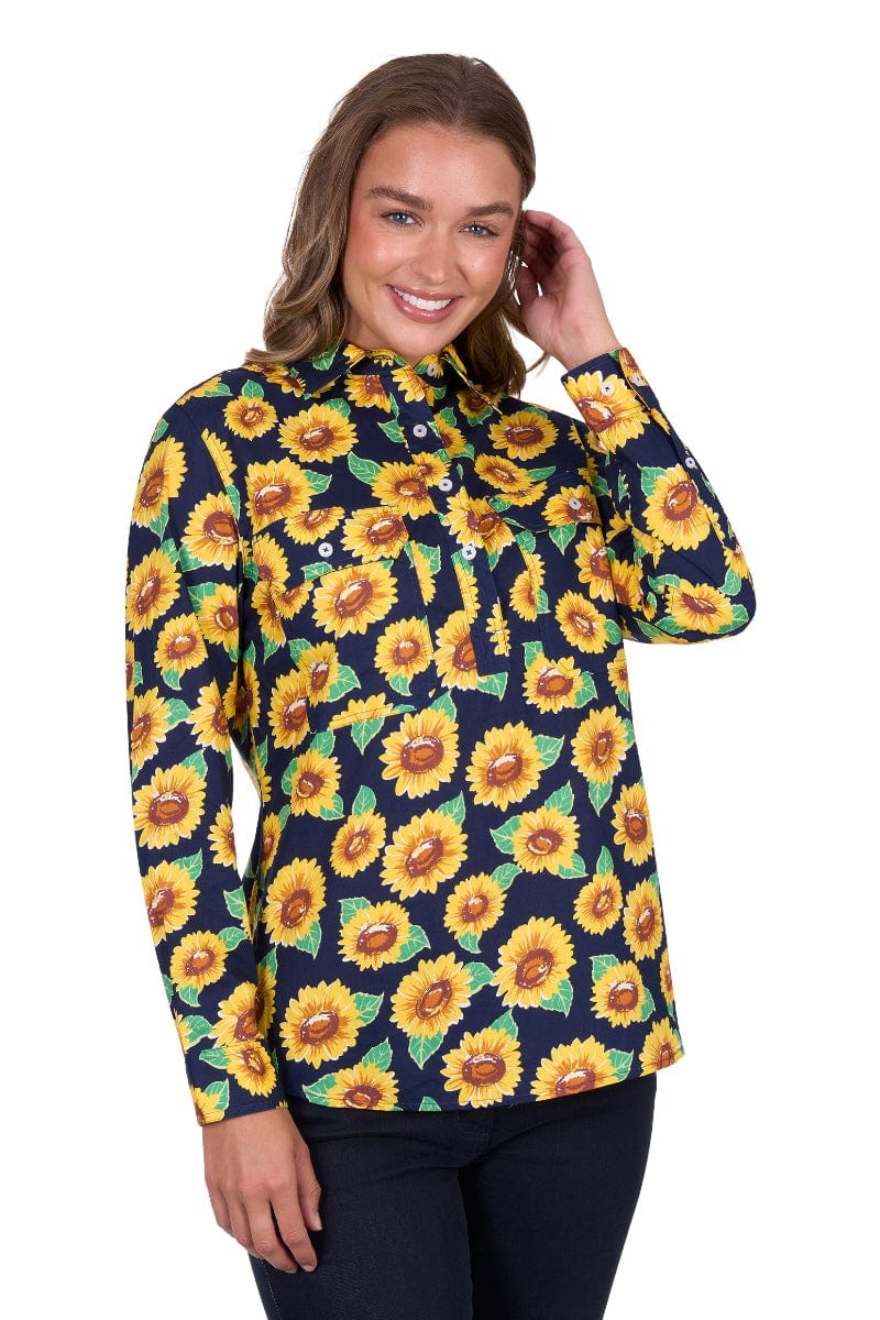 Hard Slog Womens Shirts 08 / Multi Hard Slog Shirt Womens Ally 1/2 Button