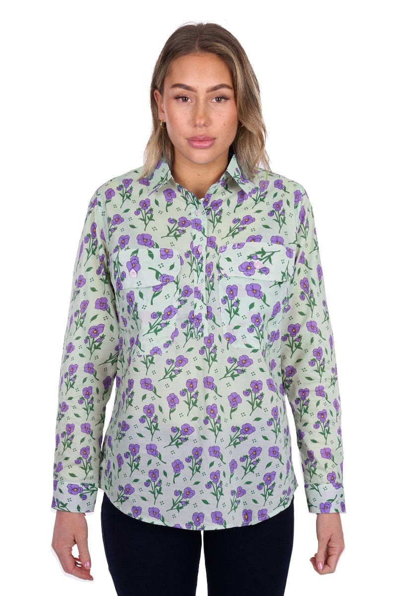 Hard Slog Womens Shirts 08 / Multi Hard Slog Shirt Womens Lynn 1/2 Button
