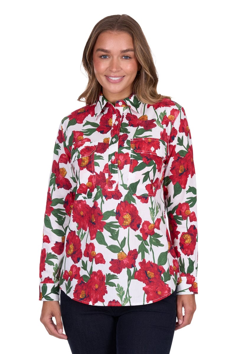 Hard Slog Womens Shirts 08 / Multi Hard Slog Shirt Womens Zoe 1/2 Button