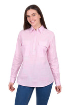 Hard Slog Womens Shirts 08 / Pink Hard Slog Shirt Womens Clara Half-Button